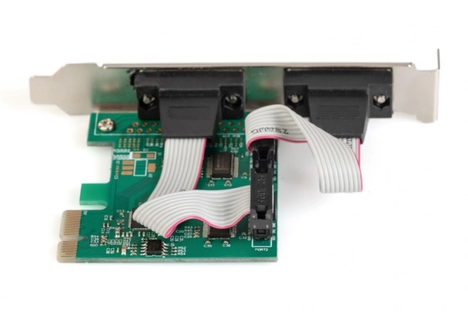 Rozšiřující karta/řadič PCI Express RS232 Serial Port, 2xDB9, čipová sada: ASIX99100