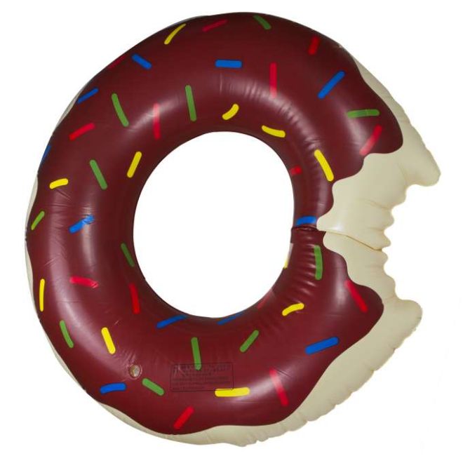 Nafukovací donut – 110 cm hnědý