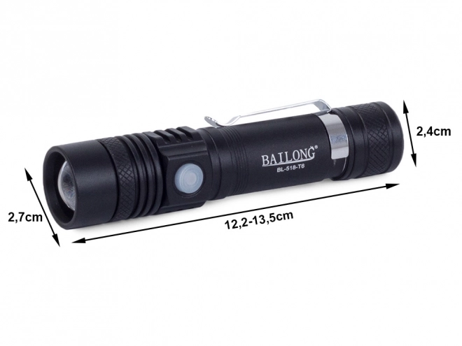 Taktické bailong vedl baterku cree zoom xm-l t6