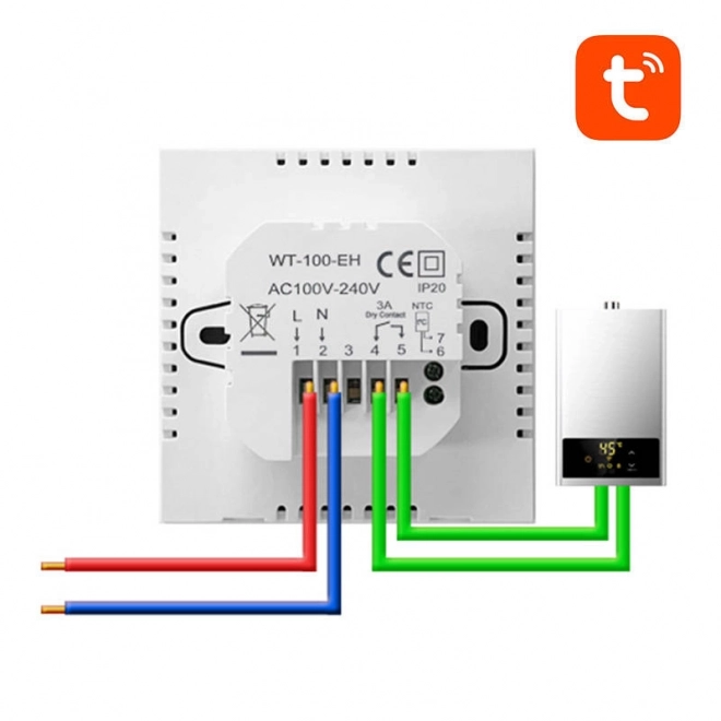 Chytrý termostat pro vytápění kotlů Avatto ZWT100 3A Zigbee Tuya