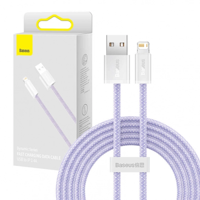 Baseus Dynamic kabel USB na Lightning, 2,4 A, 2 m (fialový)