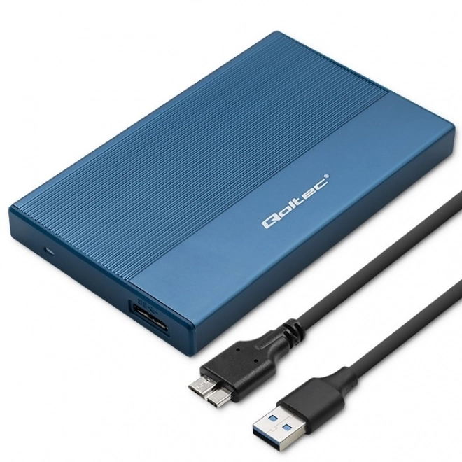 Skříň | Klec pro 2,5" SSD HDD | SATA | USB 3.0 | Super speed 5Gb/s | 2TB | Modrá barva