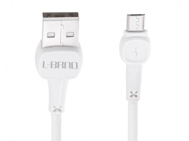 Bílý rychlonabíjecí kabel micro USB