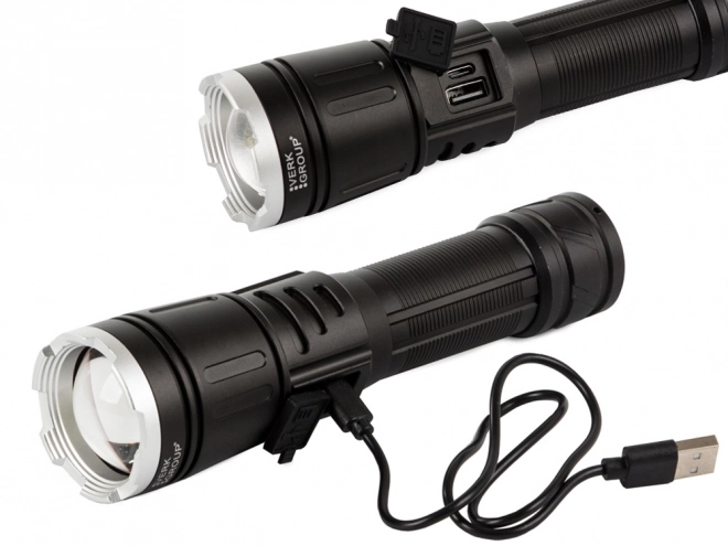 Vojenská taktická svítilna bailong led xhp160 zoom