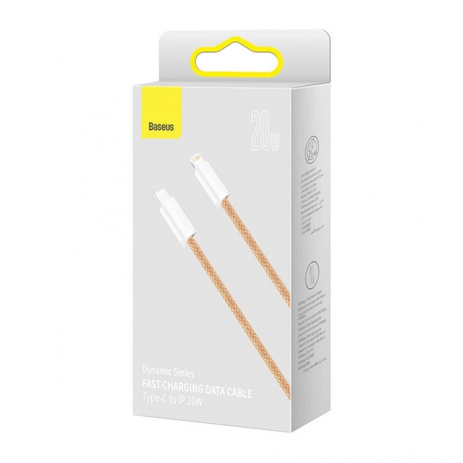 Kabel USB-C pro Lightning Baseus řady Dynamic, 20 W, 1 m (oranžový)