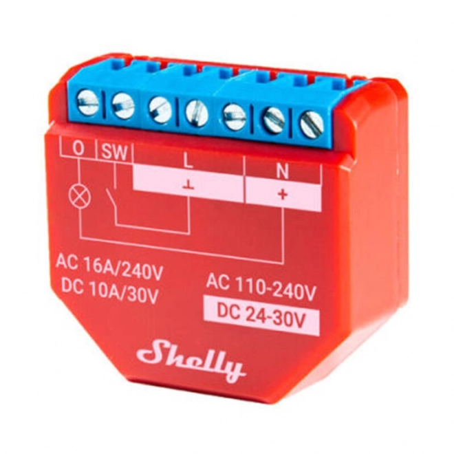 Wi-Fi Smart Relay Shelly Plus 1PM, 1 kanál 16A, s měřením výkonu