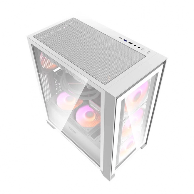 Počítačová skříň Darkflash DRX70 GLASS + 4 ventilátory RGB (bílá)