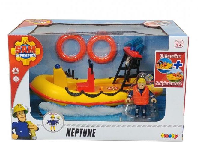 Požárník Sam Záchranný člun Neptun 20 cm s figurkou