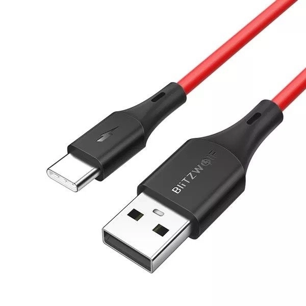 USB-C kabel BlitzWolf BW-TC15 3A 1,8 m - červený