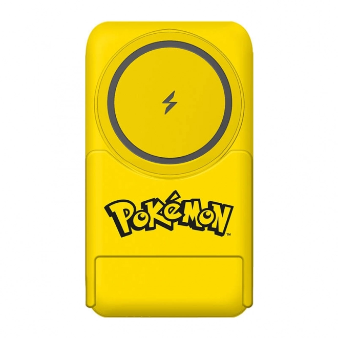 Indukční powerbanka OTL 5000 mAh, USB-C 15W, Pokemon Pikatchu se stojánkem (žlutá)