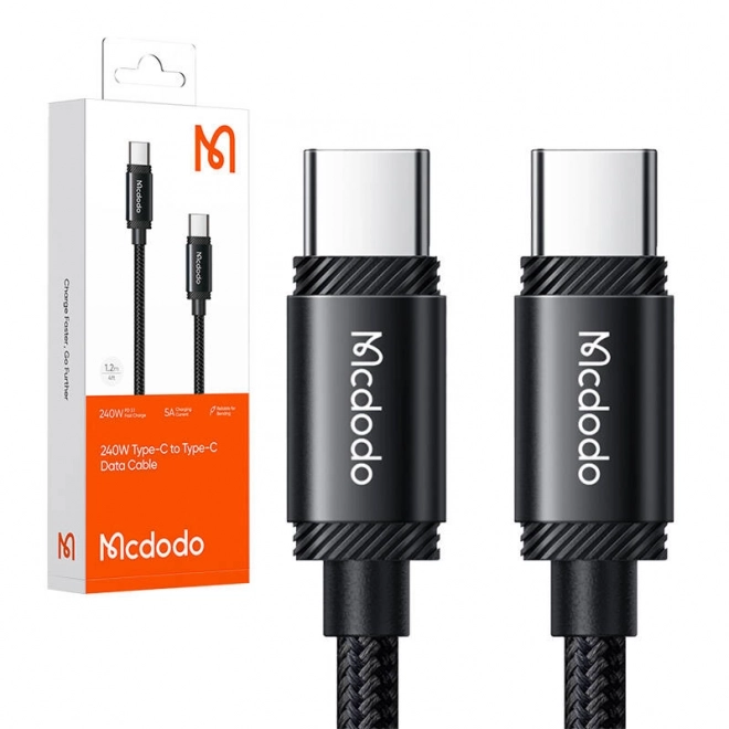 Kabel USB-C na USB-C Mcdodo CA-3681, 240W, 2m (černý)