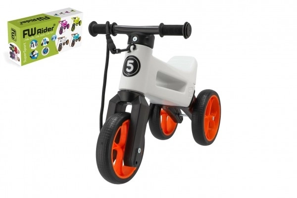 Dětské odrážedlo Funny Wheels Rider SuperSport 2v1 v krabici – Bílo-oranžové