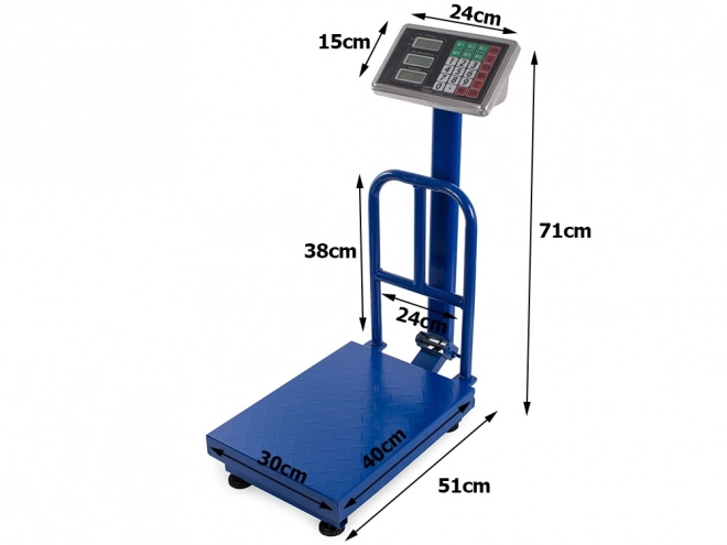 Elektronická skladová váha s opěradlem 100 kg lcd