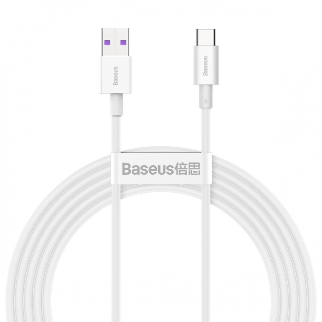 Kabel USB na USB-C řady Superior, 66W, 2m (bílý)