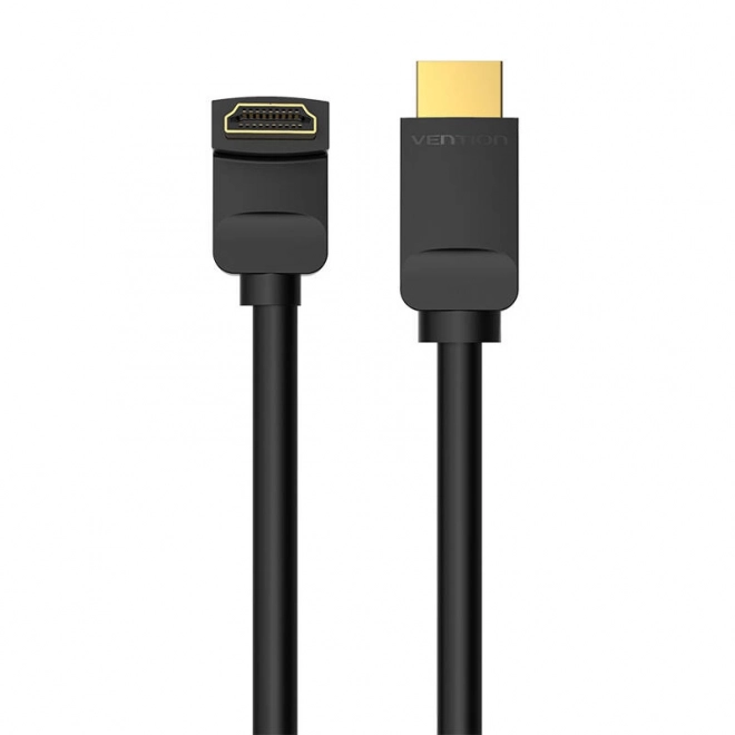 Kabel HDMI 2.0 Vention AAQBH 2m, úhlový 270°, 4K 60Hz (černý)