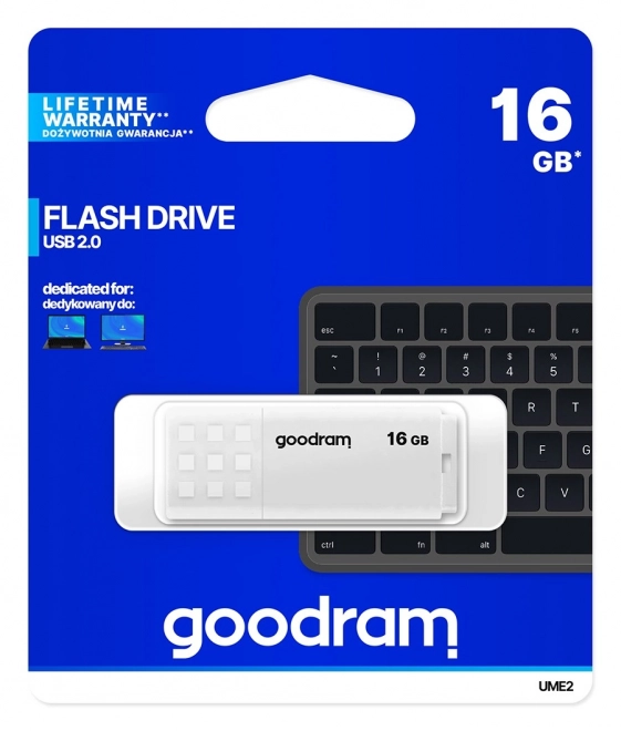 UME2 16GB USB 2.0 Flash disk bílý