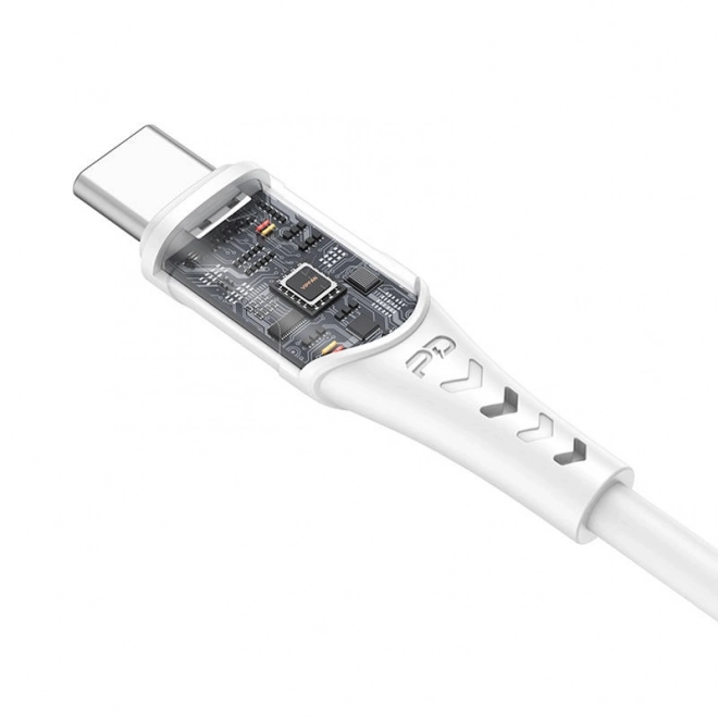 Kabel USB-C na USB-C VFAN P05, 60W, PD, 1m (bílý)