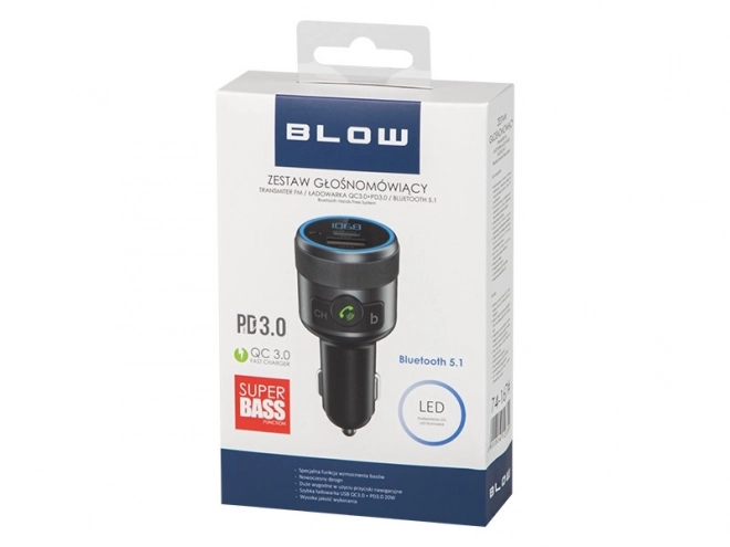 FM vysílač Bluetooth5.1 + QC3.0 + PD 24W