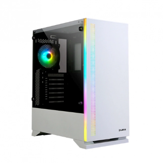 S5 WHITE ATX Mid Tower PC Case RGB ventilátor TG