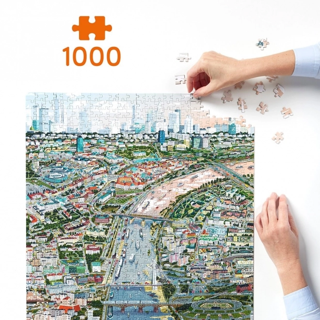 Puzzle Puzzlove Město Varšava 1000 dílků