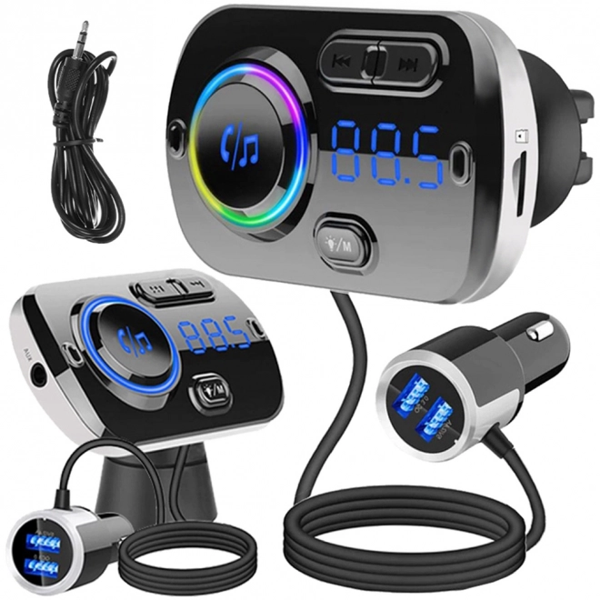 Bluetooth FM vysílač USB 5.0 multifunkční 8v1