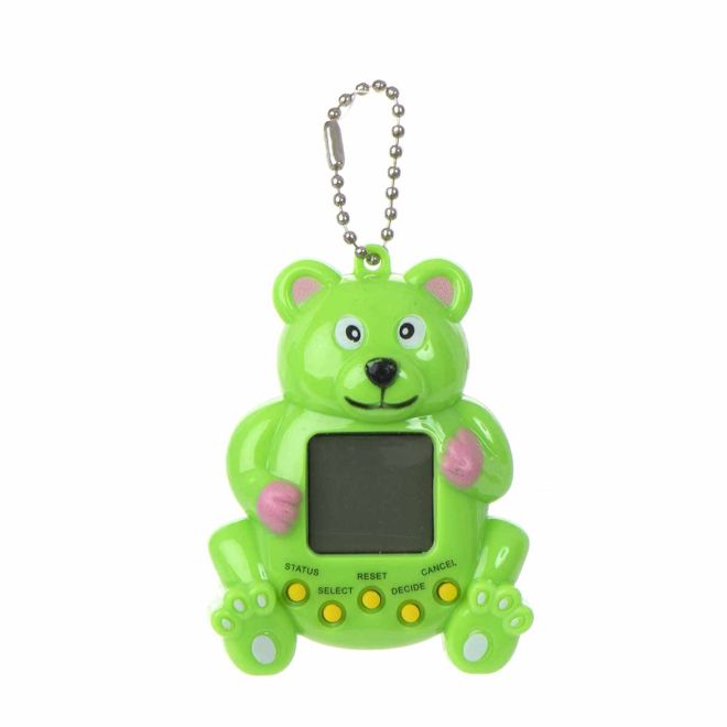 Elektronická konzole - hra Tamagotchi medvídek – Zelená