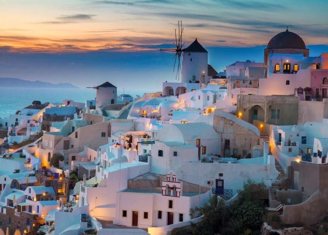 Ravensburger puzzle Večer v Santorini 1000 dílků