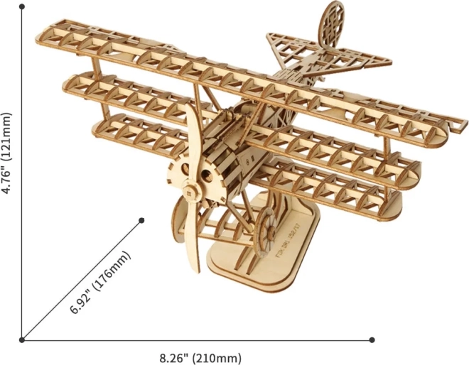 Dvouplošník - 3D dřevěná stavebnice