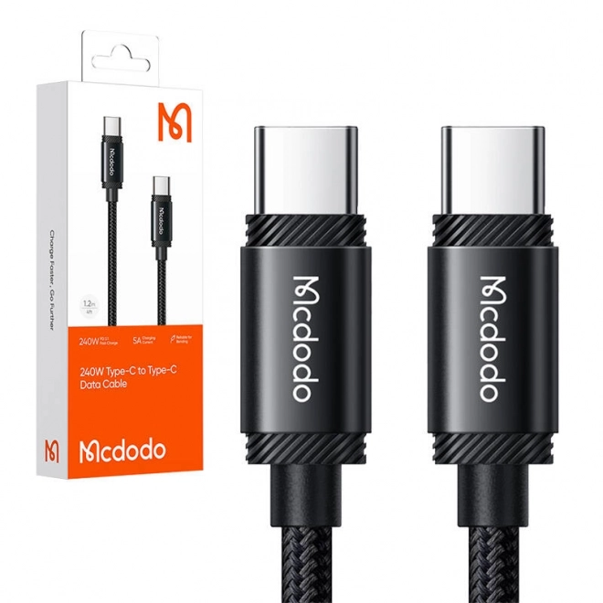 Kabel USB-C na USB-C Mcdodo CA-3680, 240W, 1,2m (černý)