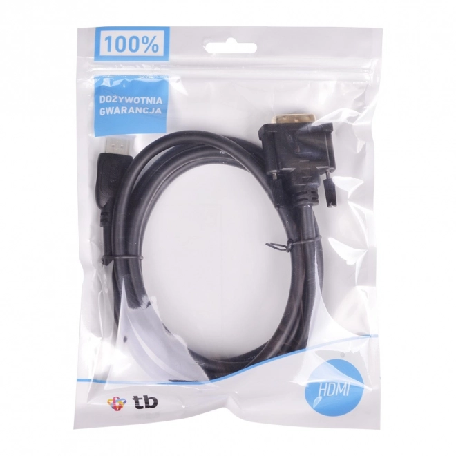 Kabel HDMI - DVI 1,8 m DVI 24+1, pozlacený