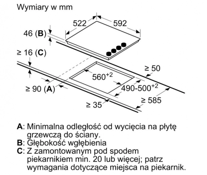 Sklokeramická varná deska PKE612CA2E