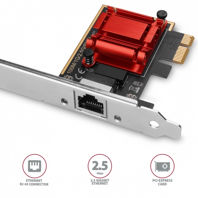 PCEE-G25 PCIe síťová karta 1 x 2,5 gigabitový ethernetový port RJ-45 Realtek, PXE, SP & LP