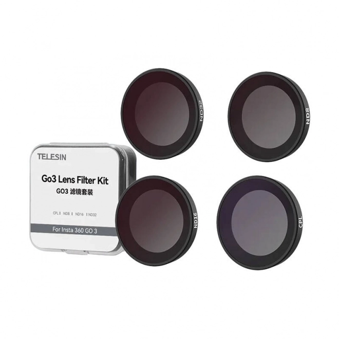 Sada filtrů CPL/ND8/ND16/ND32 Telesin pro Insta360 GO3