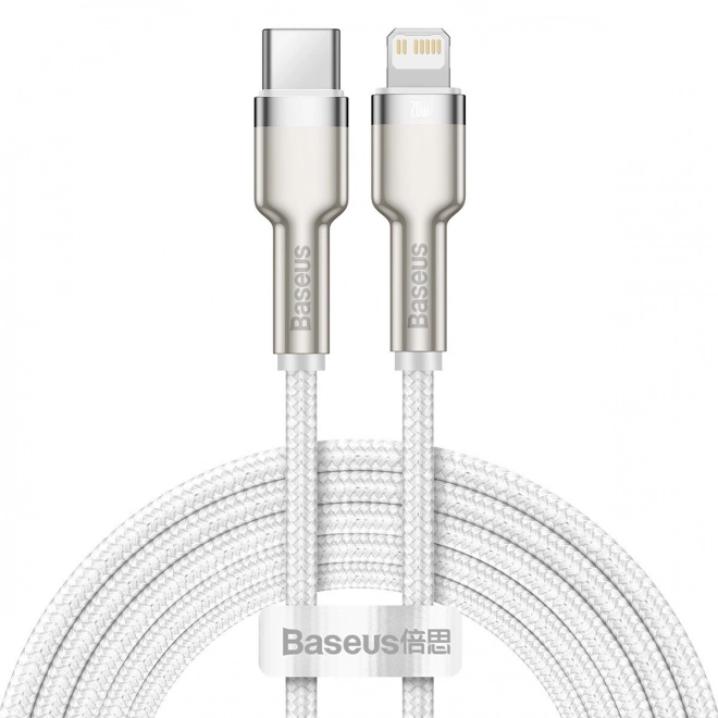 USB-C kabel pro Lightning Baseus Cafule, PD, 20W, 2m (bílý)