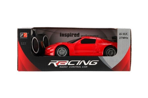 Auto RC sport plast 20 cm červené na baterie