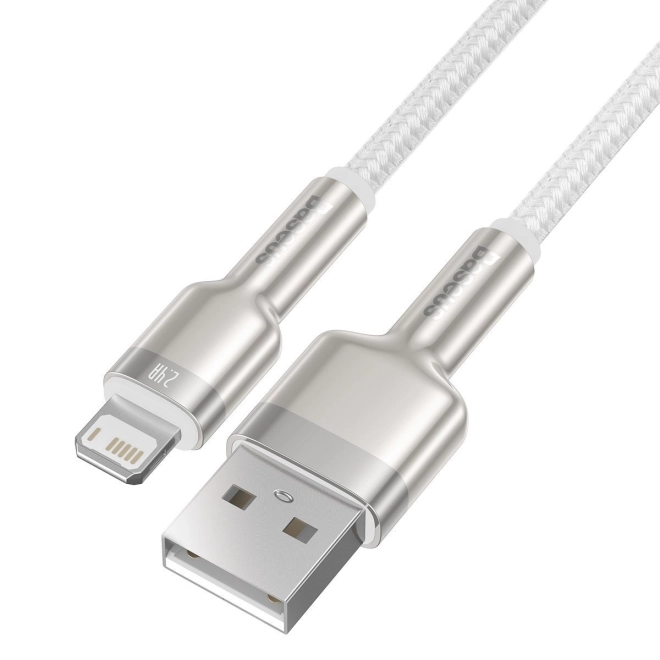 USB kabel pro Lightning Baseus Cafule, 2,4A, 1m (bílý)