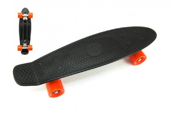 Skateboard - pennyboard 60cm nosnost 90kg, kovové osy – Růžový, černá kola