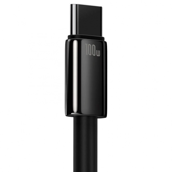 Kabel Baseus Tungsten Gold USB na USB-C, 100W, 1m (černý)