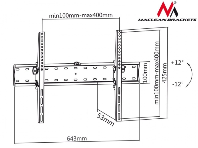 Držák na TV 37-85" MC-668 40kg