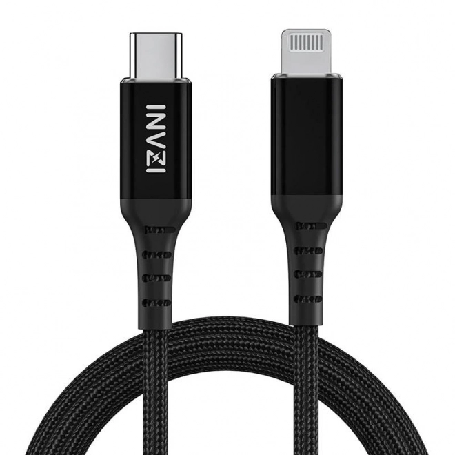 INVZI Kabel USB-C na Lightning, MFi, 2 m (černý)