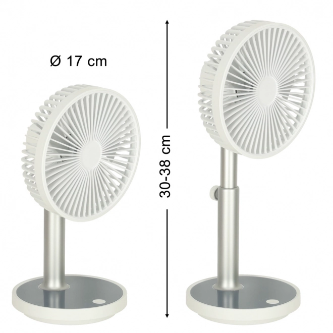 Bezdrátový stolní ventilátor 30 cm bílý