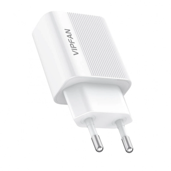 Síťová nabíječka VFAN E01, 1x USB, 2,4A + kabel Lightning (bílý)