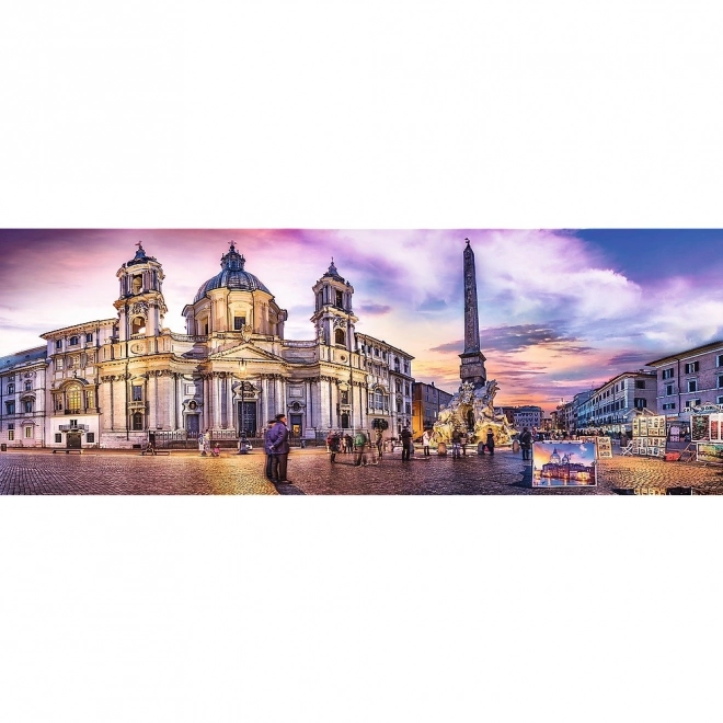 Panoramatické puzzle Piazza Navona, Řím 500 ks