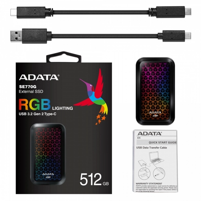 Externí SSD SE770 512GB USB3.2-A/C RGB