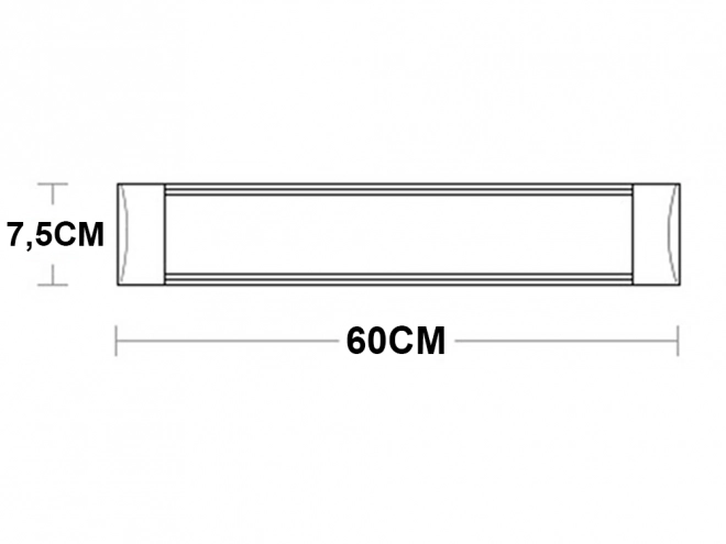 Povrchová montáž vedla zářivkové svítidlo 60cm 18w