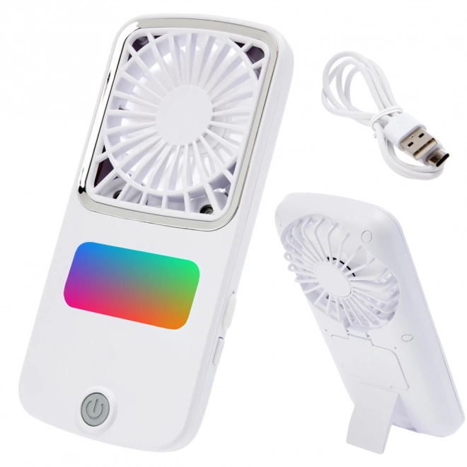 Ventilátor Ventilátor Mini ruční přenosný Aku Rgb