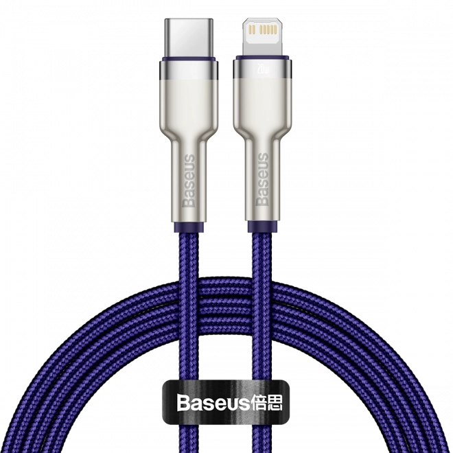 Kabel USB-C pro Lightning Baseus Cafule, PD, 20W, 1m (zelený)