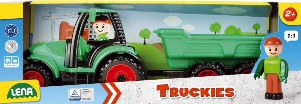 Auto Truckies traktor s vlečkou plast 32cm s figurkou v krabici 24m+