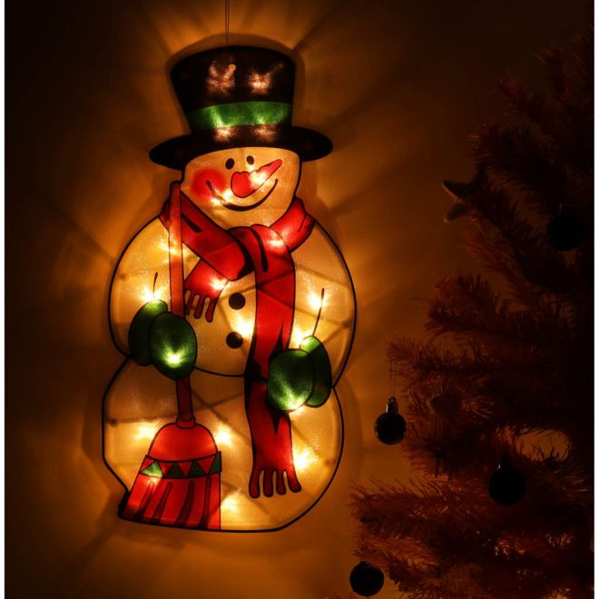 LED závěsná světla Vánoční dekorace sněhulák 45cm