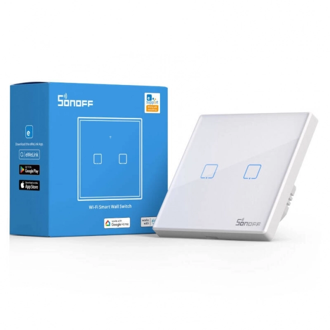 Smart Switch WiFi + RF 433 Sonoff T2 EU TX (2-kanálový) aktualizováno